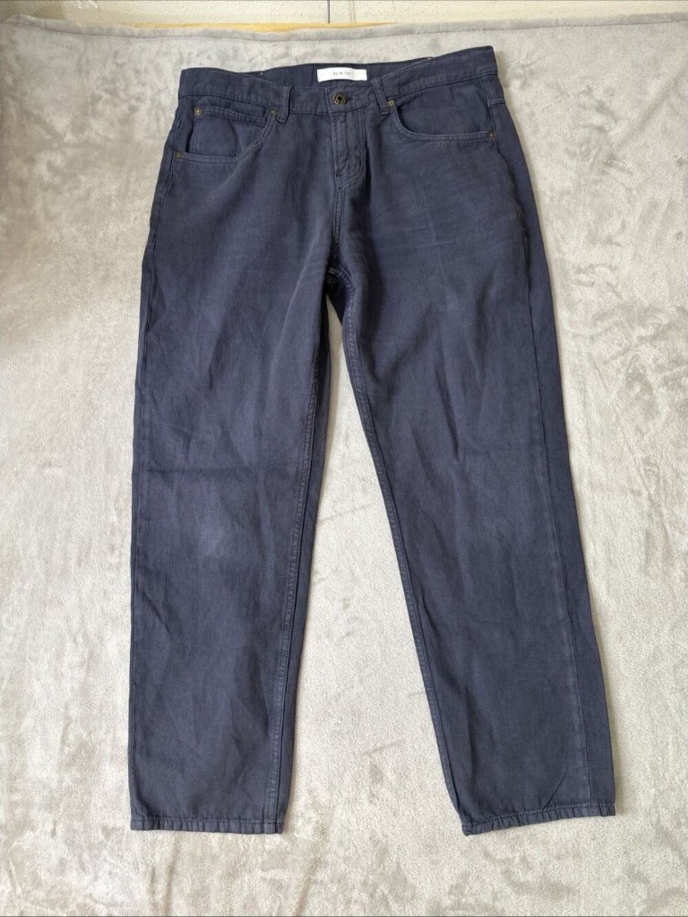 Billy Reid slim fit linen blend pants blue casual men’s 34x29